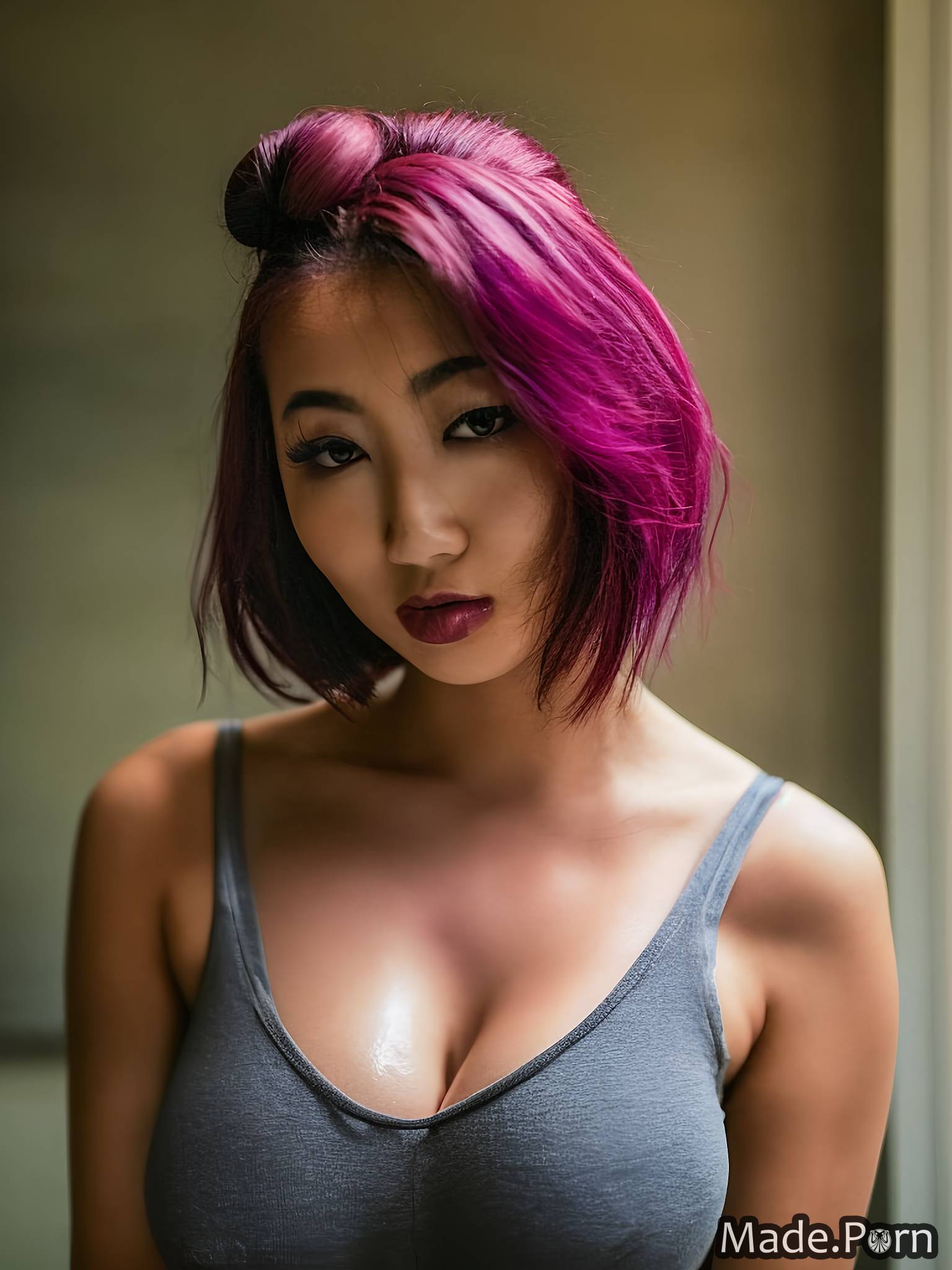 pink haired asian porn