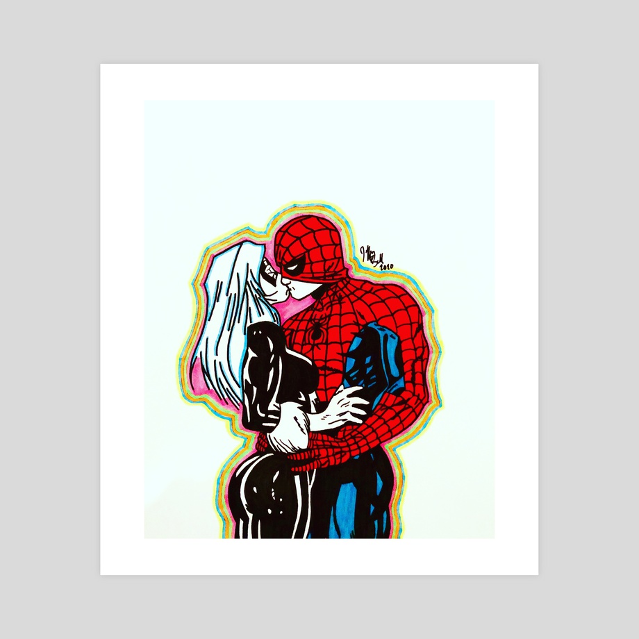 Spiderman Kiss Black Cat chiquita lopez