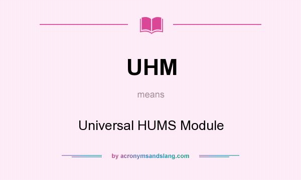anthony ashley recommends What Does Uhm Mean
