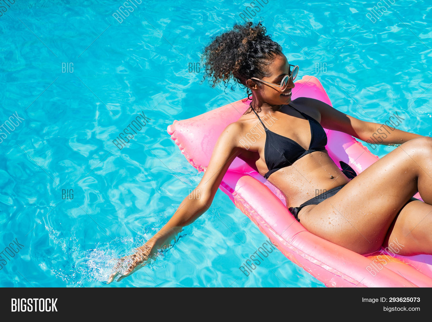 young woman in a bikini